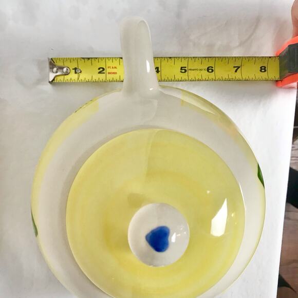 VTG Hartstone Birdhouse Yellow Spring Birds 1989 Ceramic Teapot With Lid USA - Picture 10 of 11